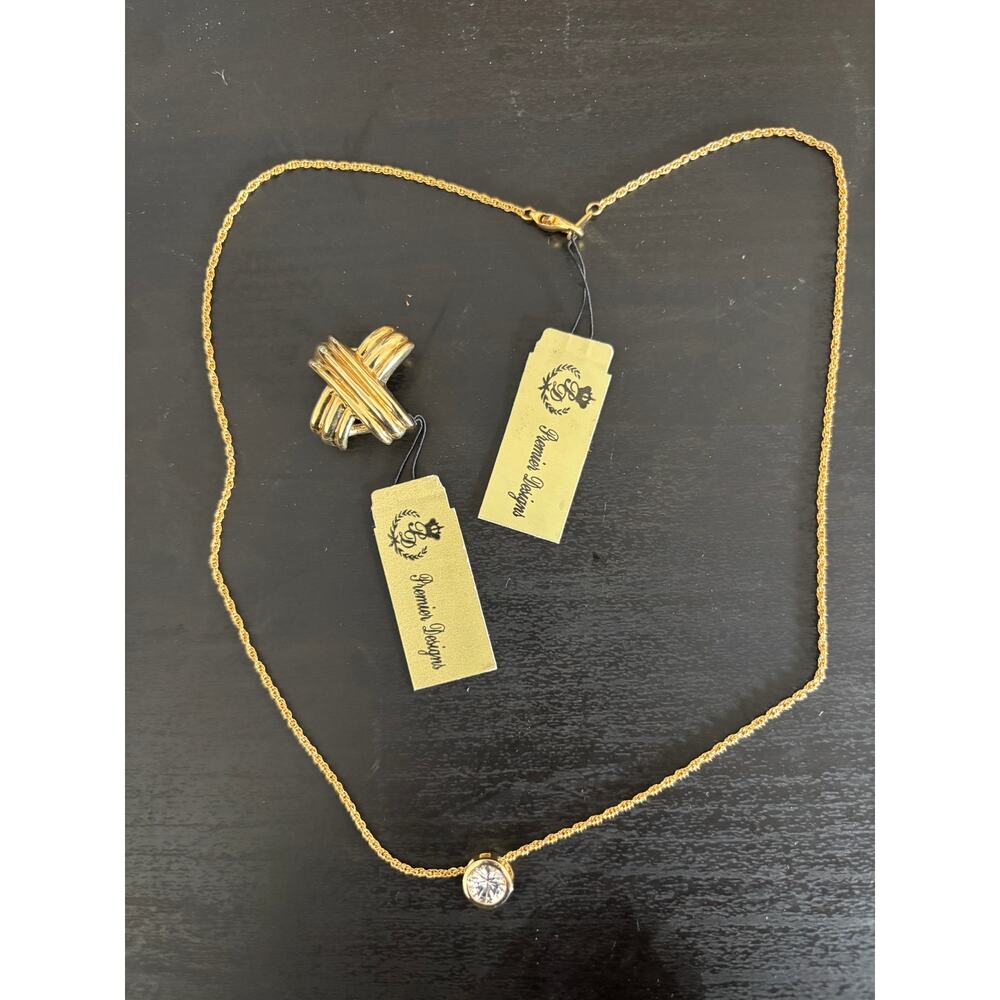 Premier Designs Necklace Pendant 'Simply Charmng' Gold Tone New